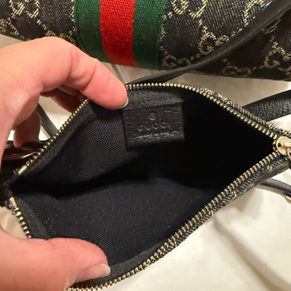 GUCCI SMALL GIGLIO DARK DENIM TOTE BAG - Picture 15 of 16